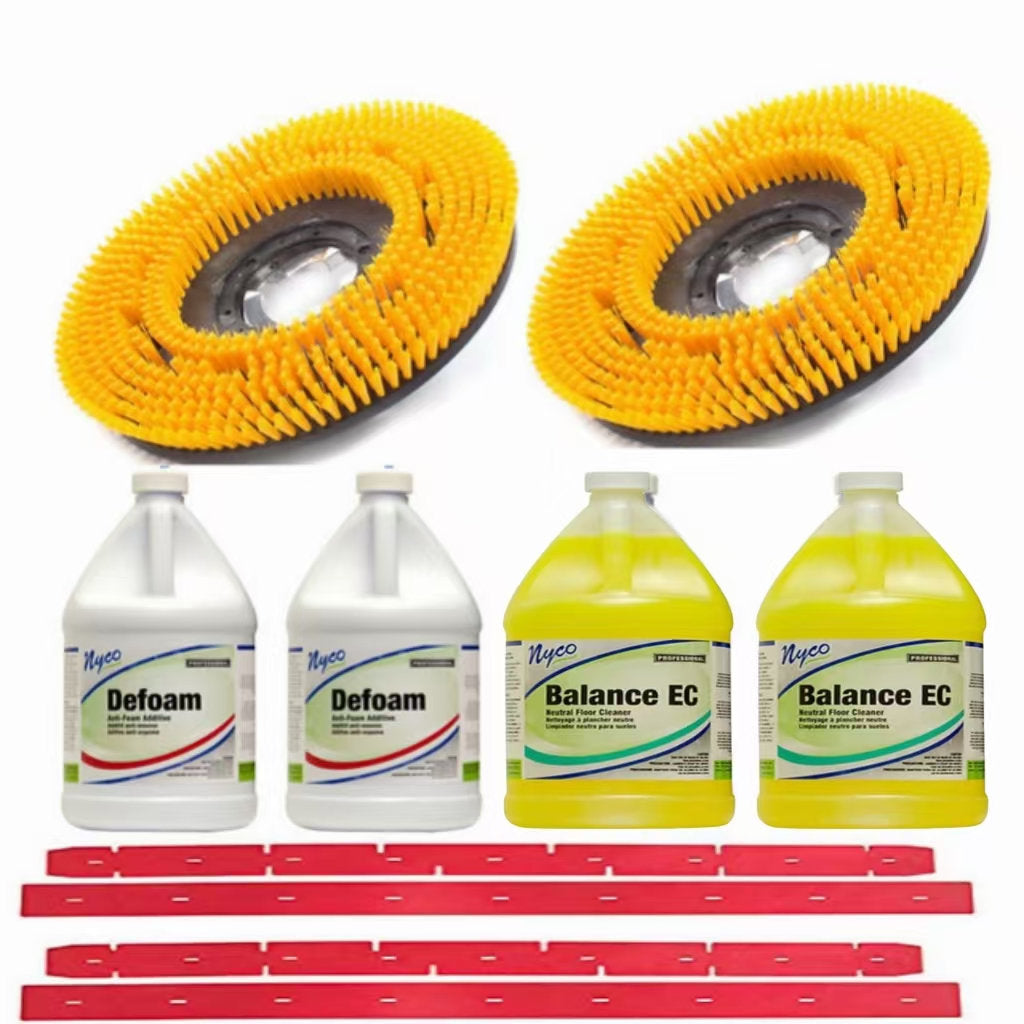2 sets of Rubber(4 pieces)+2 gallon Defoam+2 gallon Cleaner+brush