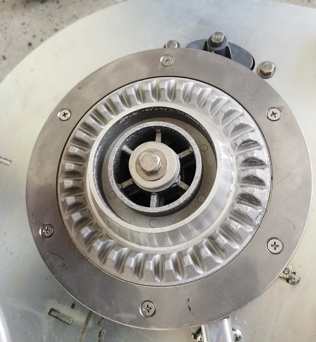 Flange of brush motor for floor scrubber