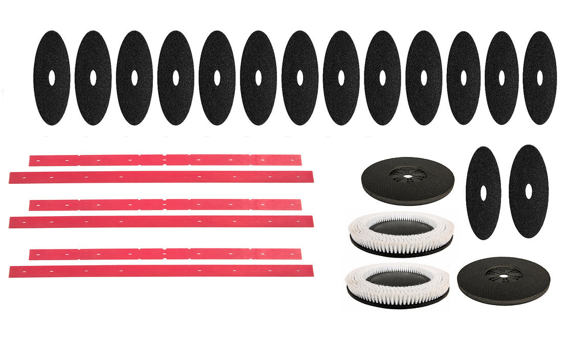 Floor Scrubber 9 Mo Accessory Bundle with Black Pads
