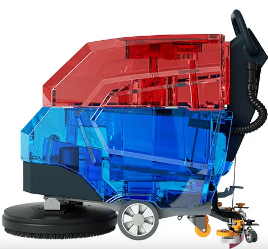 21" 17 Gal Self-Propelled Floor Scrubber with a Complete Set of Parts, C21SP