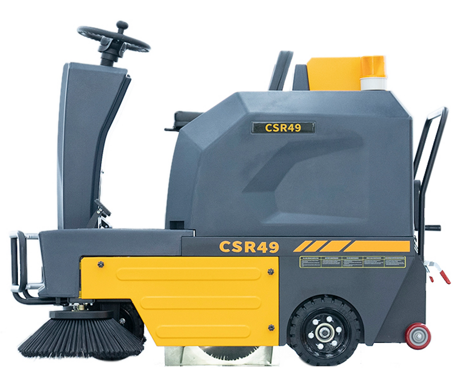 49" Ride-On Floor Sweeper, 21Gal 48V 4*67Ah, CSR49