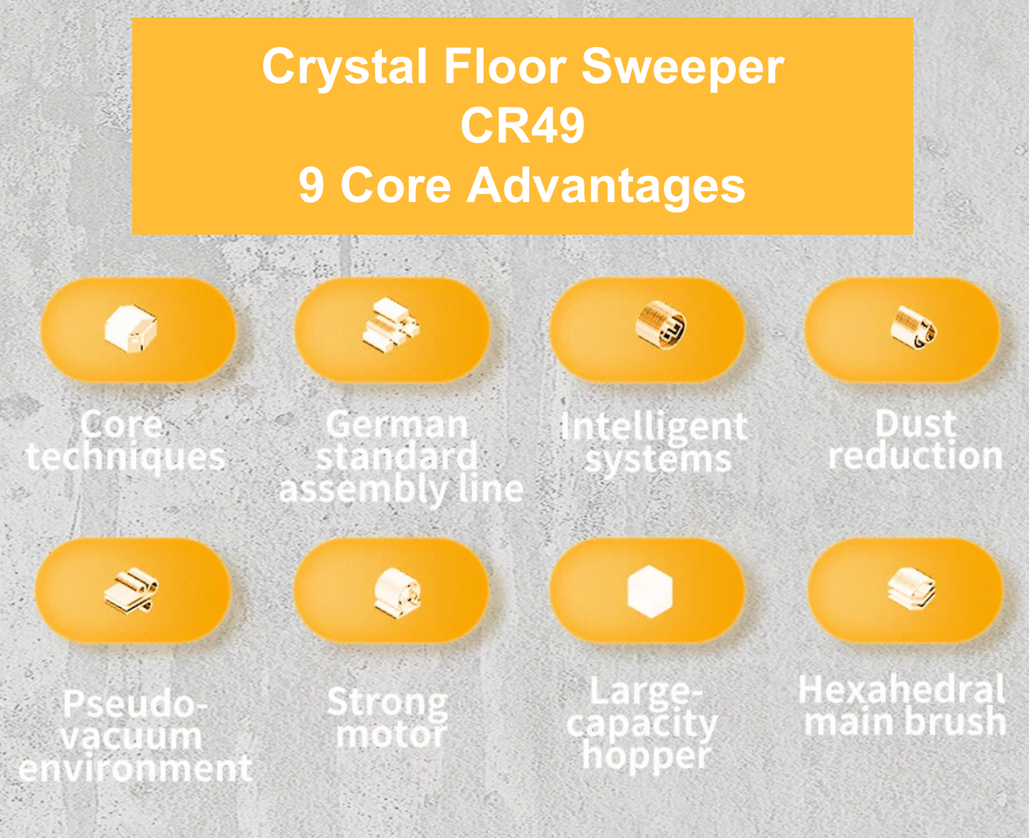 49" Ride-On Floor Sweeper, 21Gal 48V 4*67Ah, CSR49