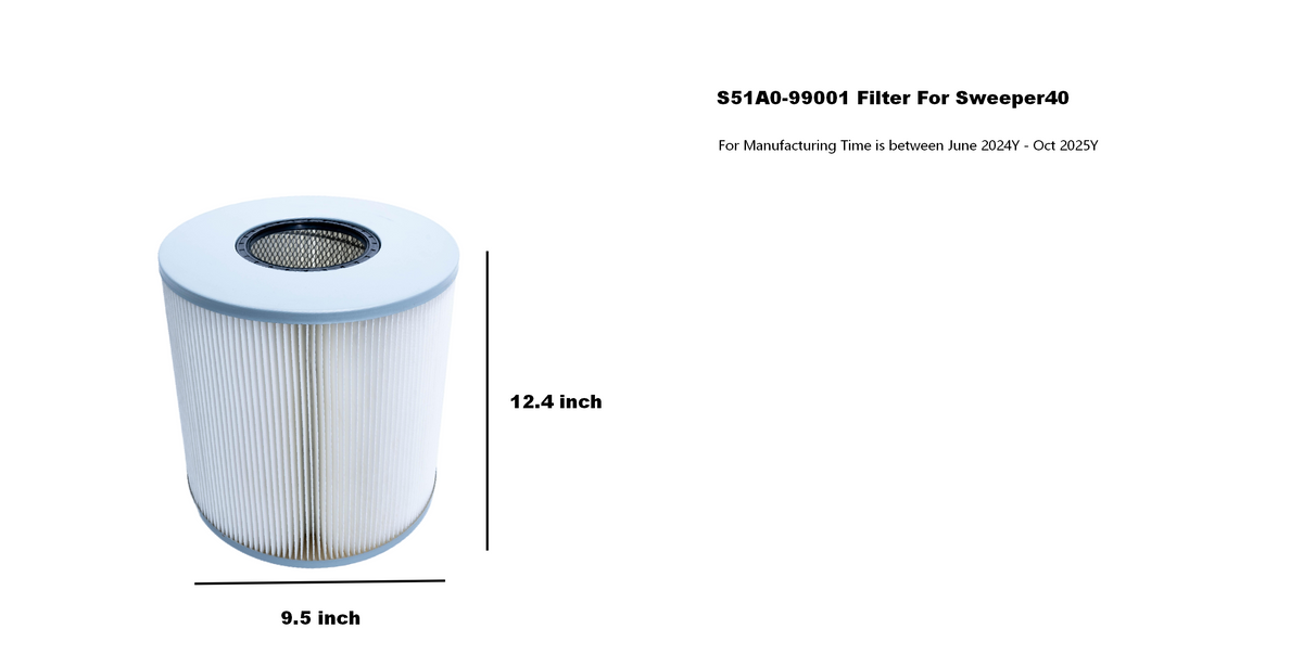 Ride-On Floor Sweeper Filter Bundle (4-Pack)