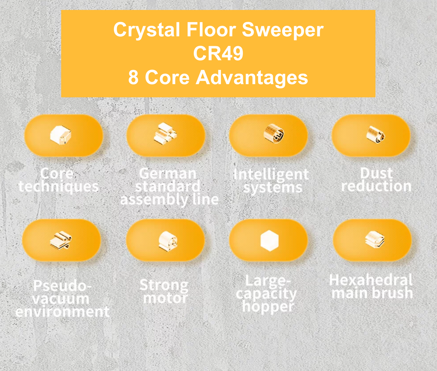 49" Ride-On Floor Sweeper, 21Gal 48V 4*67Ah, CSR49