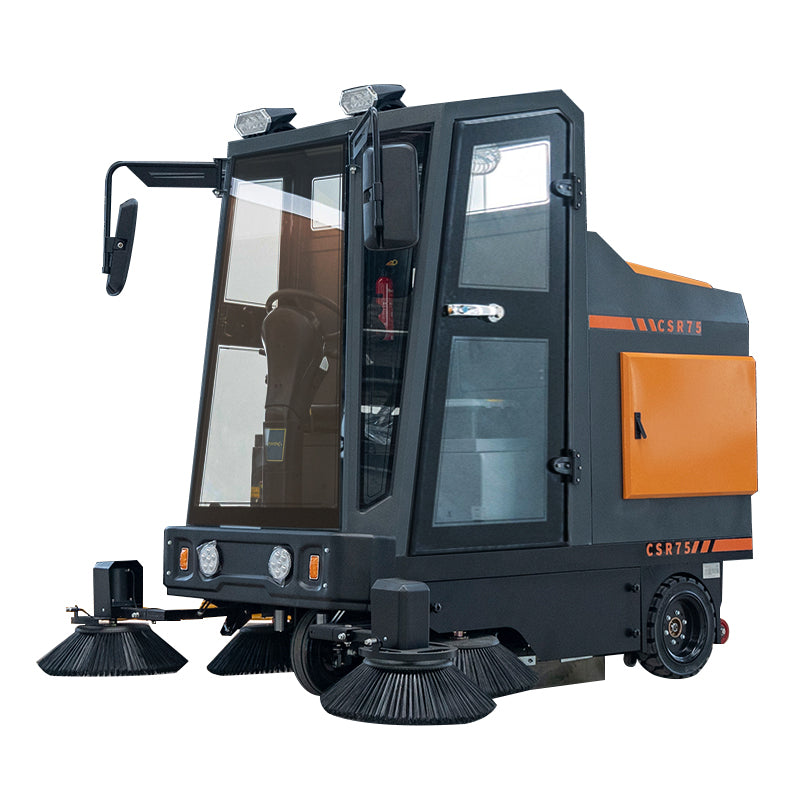 75" Ride-On Floor Sweeper, 48 Gal 48V 4*100Ah, CSR75