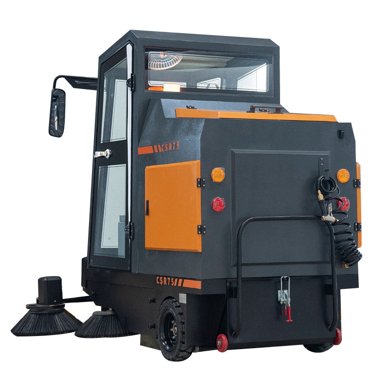 75" Ride-On Floor Sweeper, 48 Gal 48V 4*100Ah, CSR75