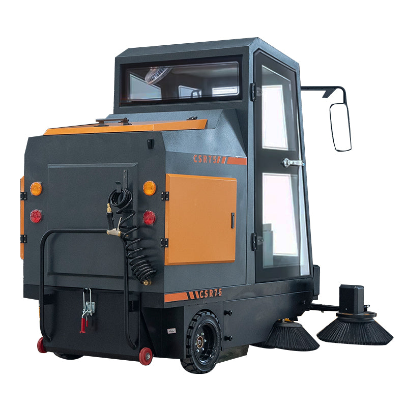 75" Ride-On Floor Sweeper, 48 Gal 48V 4*100Ah, CSR75