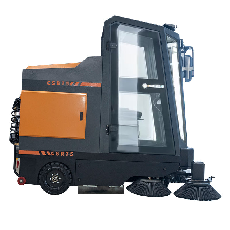 75" Ride-On Floor Sweeper, 48 Gal 48V 4*100Ah, CSR75