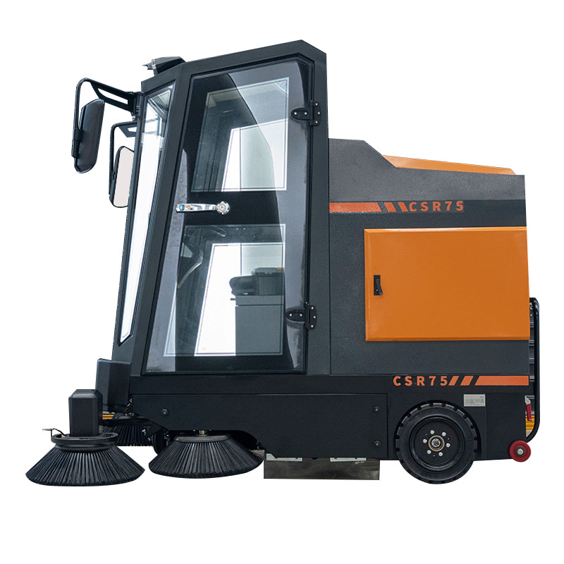 75" Ride-On Floor Sweeper, 48 Gal 48V 4*100Ah, CSR75
