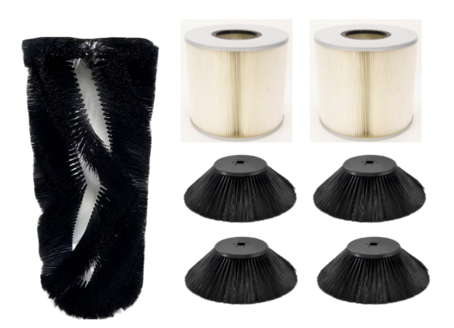 Ride on Floor Sweeper 6 Mo Accessory Bundle with Brushes and Filter