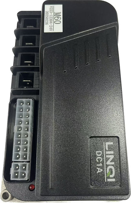 Controller for hand-push floor scrubber