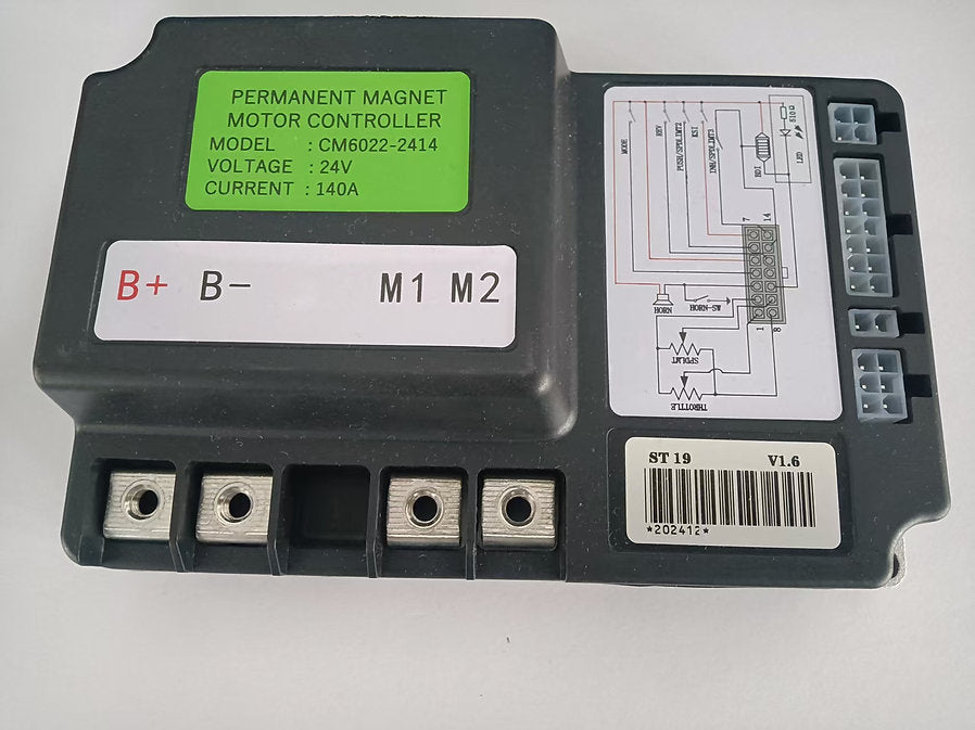 Controller for ride-on floor scrubber