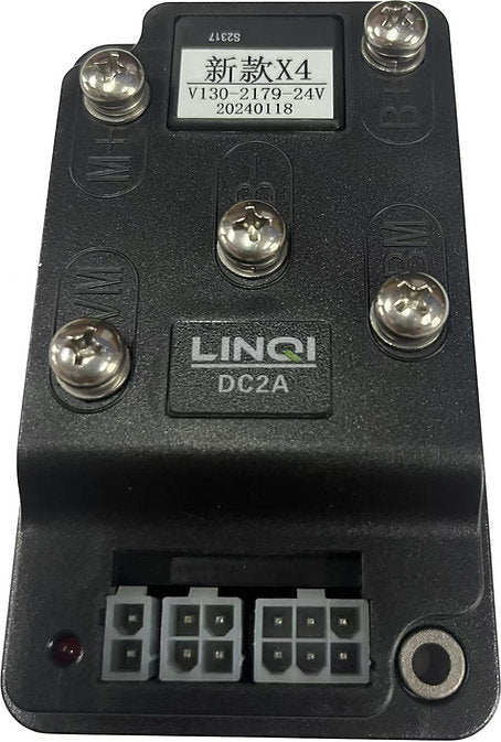 Controller for hand-push floor scrubber