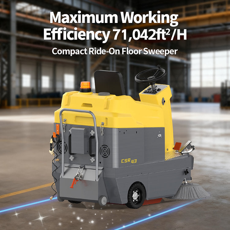 CSR43+ 43" Lithium Ride-On Vacuum Sweeper with Dual Battery Power