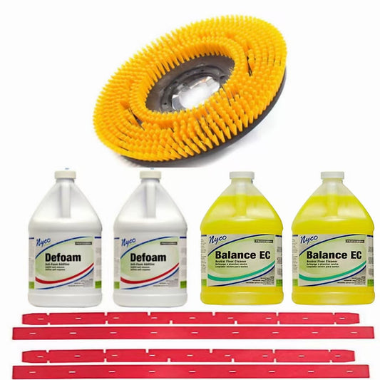 2 sets of Rubber(4 pieces)+2 gallon Defoam+2 gallon Cleaner+brush