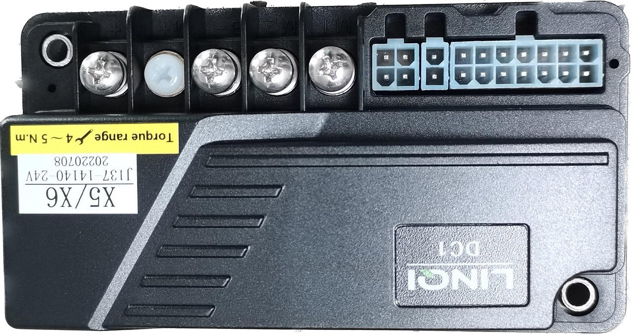 Controller for ride-on floor scrubber