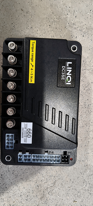 Controller for ride-on floor scrubber
