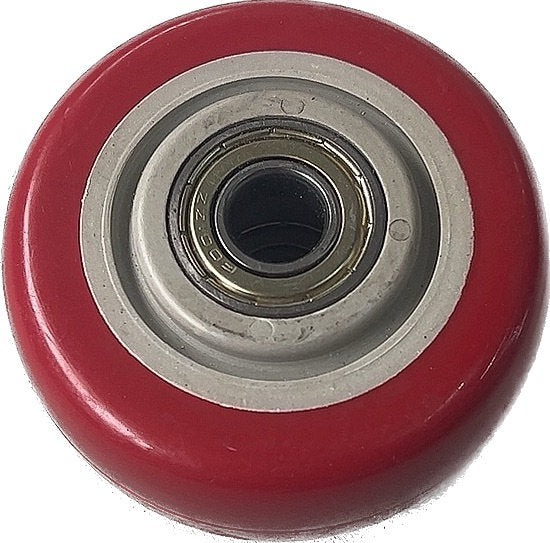 Large wheels on the sweeper dustbin