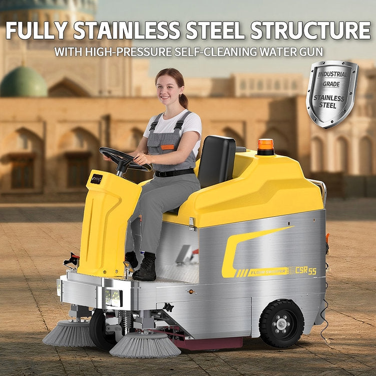 CSR55 55" Lithium Ride-On Vacuum Sweeper – 105,486 sq ft/h Efficiency