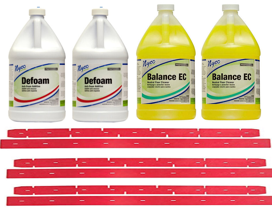 Happy Combo B: Power21SP Floor Scrubber +Sweeper+“Rubber + Defoam + Cleaner Kit”