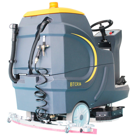 36" 45 Gal Auto Ride-On Industrial Floor Scrubber, BTCR36