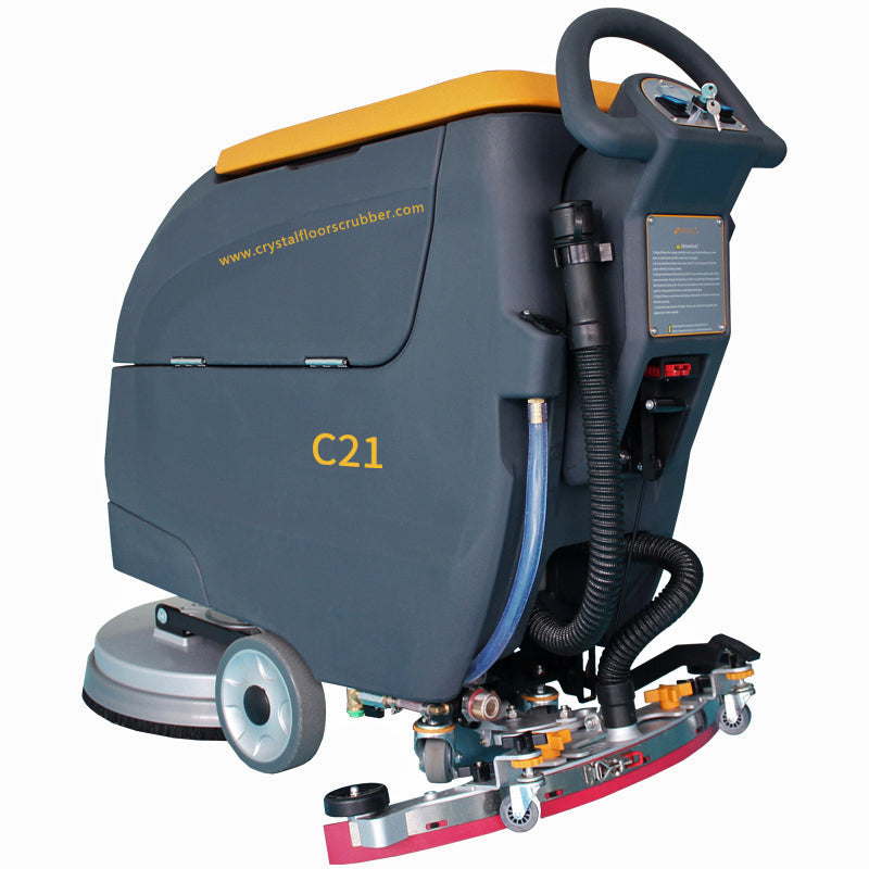 21" 15 Gal Battery Powered Floor Scrubber with a Complete Set of Parts, C21