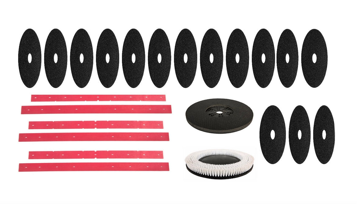 Floor Scrubber 9 Mo Accessory Bundle with Black Pads