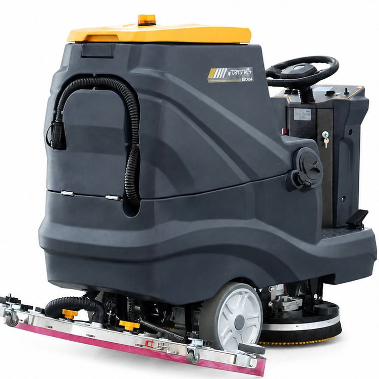 34" 40 Gal Ride-On Industrial Floor Scrubber with 4 *240 Ah Batteries, BTCR34