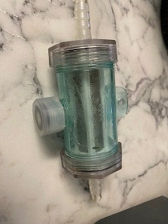 Clean water filter for floor sweeper