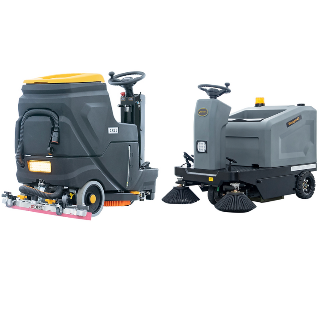 Ride-On Floor Scrubber CR21 + Ride-On Floor Sweeper40