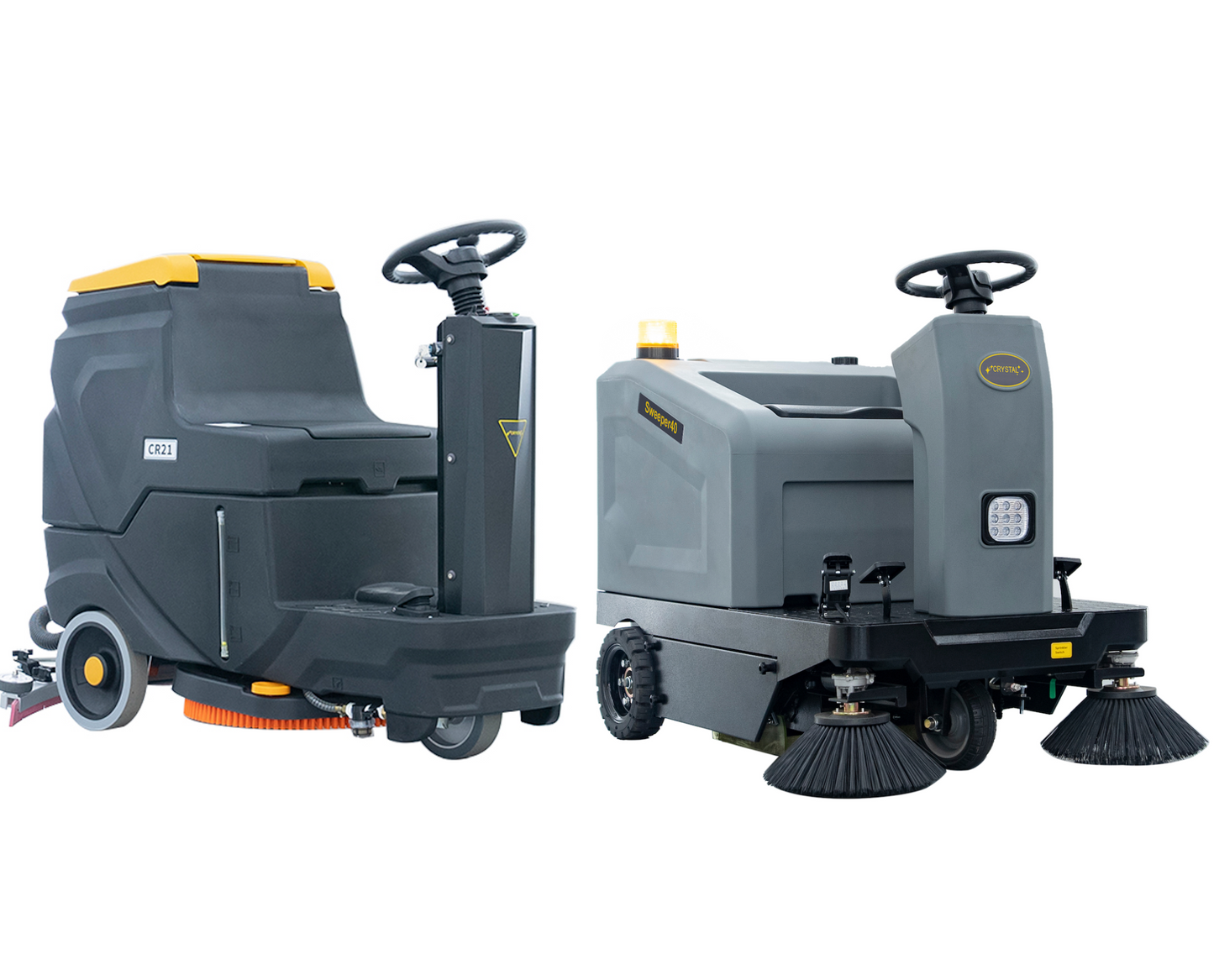 Ride-On Floor Scrubber CR21 + Ride-On Floor Sweeper40